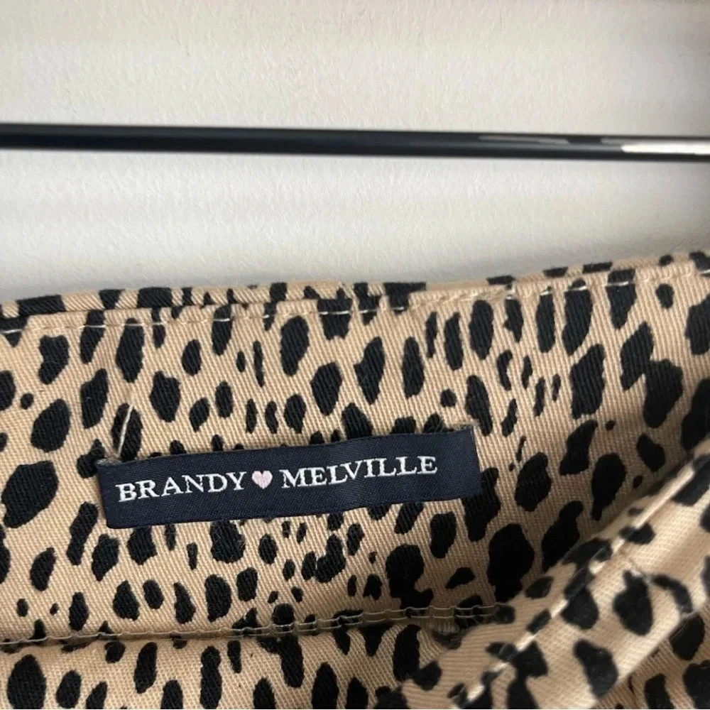 Brandy Melville leopard print high waist mini skirt size XS